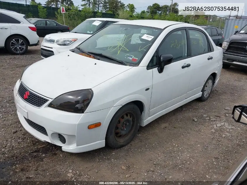 2007 Suzuki Aerio VIN: JS2RA62S075354481 Lot: 42250286