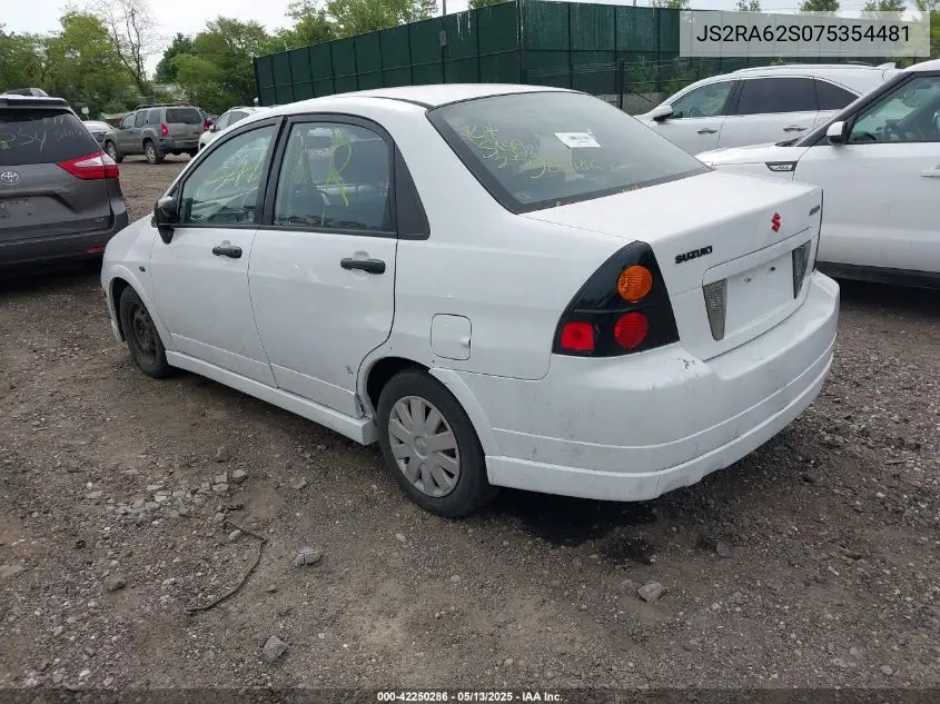 2007 Suzuki Aerio VIN: JS2RA62S075354481 Lot: 42250286