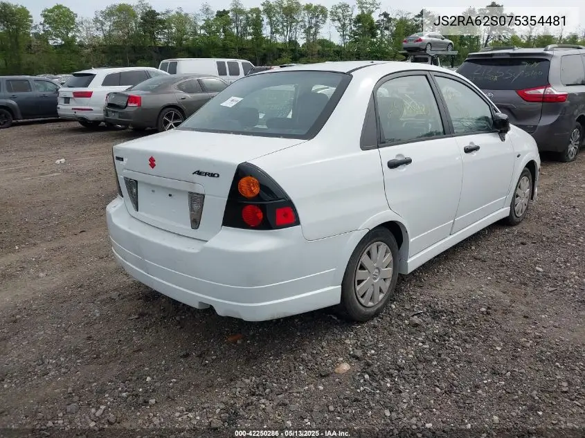 2007 Suzuki Aerio VIN: JS2RA62S075354481 Lot: 42250286