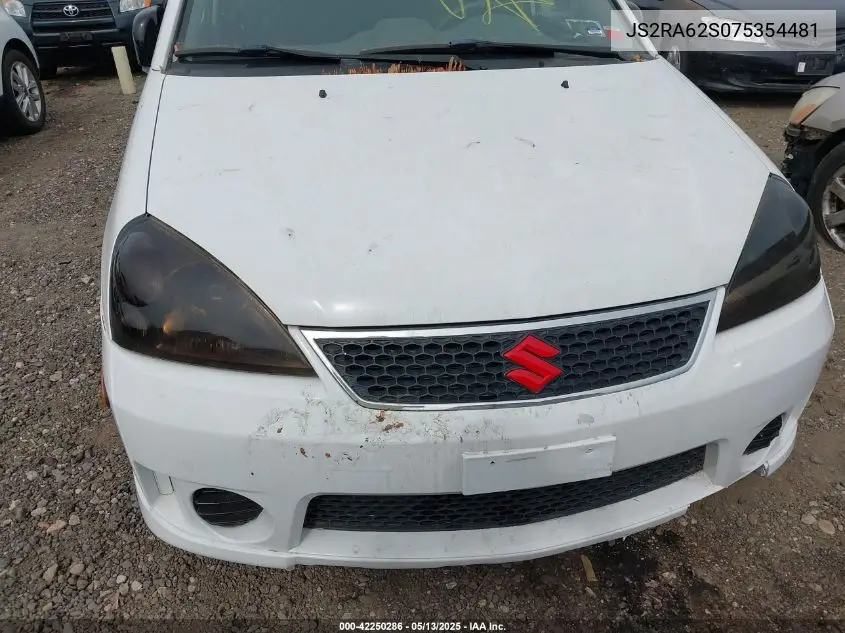 2007 Suzuki Aerio VIN: JS2RA62S075354481 Lot: 42250286