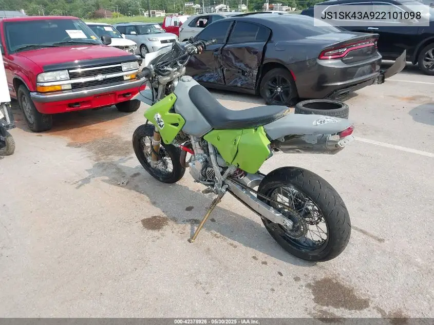 2002 Suzuki Dr-Z400 S VIN: JS1SK43A922101098 Lot: 42378926