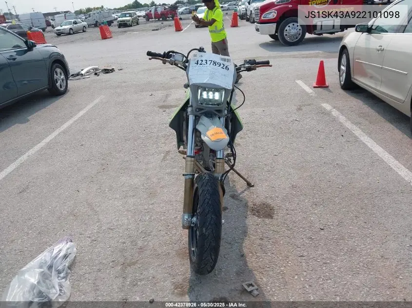 2002 Suzuki Dr-Z400 S VIN: JS1SK43A922101098 Lot: 42378926