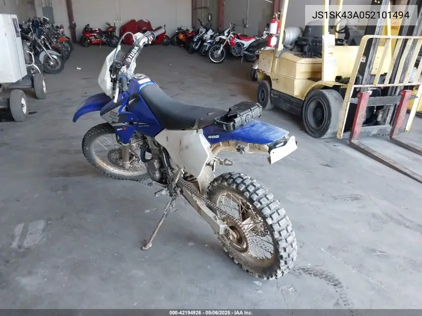 2005 Suzuki Dr-Z400 S VIN: JS1SK43A052101494 Lot: 42194926