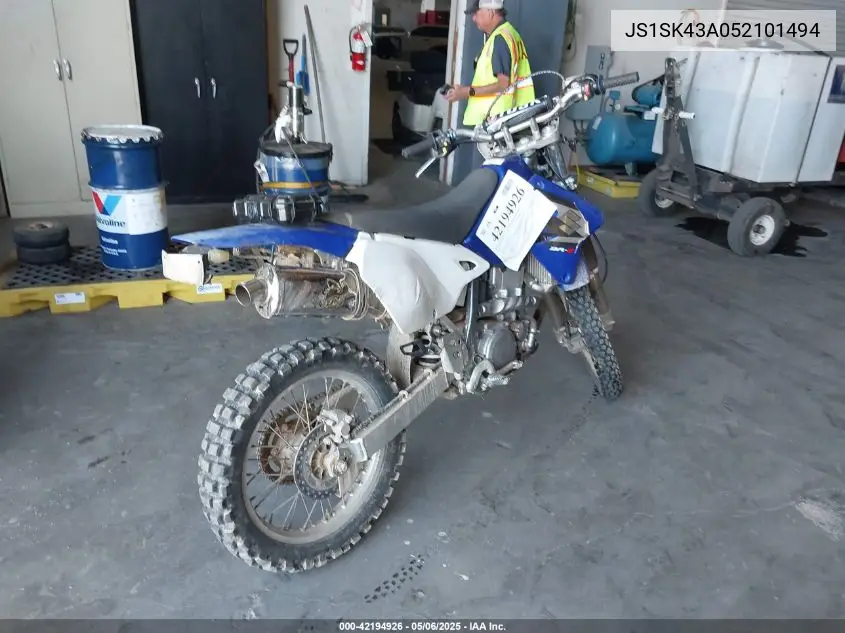 2005 Suzuki Dr-Z400 S VIN: JS1SK43A052101494 Lot: 42194926