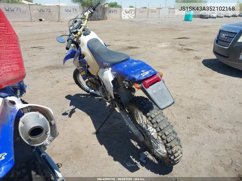 2005 Suzuki Dr-Z400 S VIN: JS1SK43A352102168 Lot: 42564762