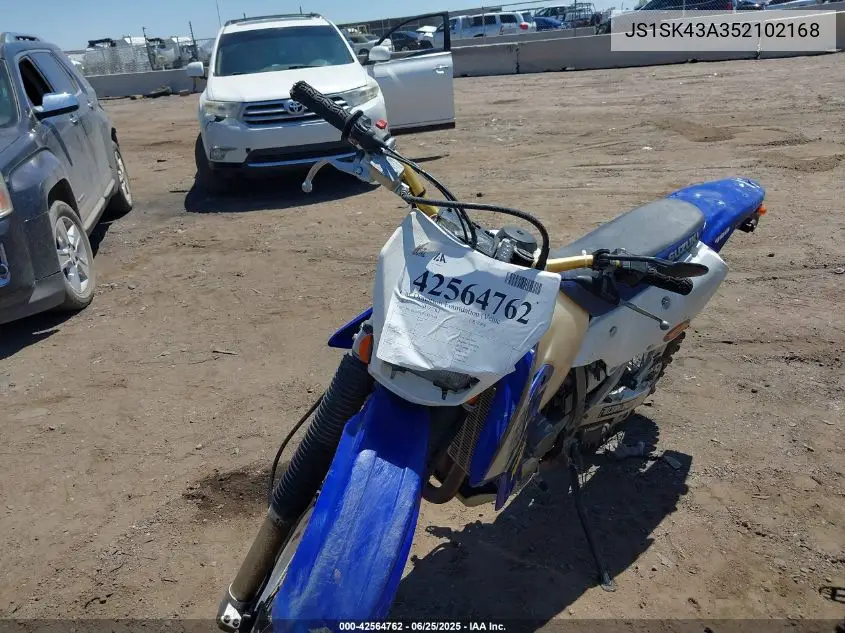 2005 Suzuki Dr-Z400 S VIN: JS1SK43A352102168 Lot: 42564762