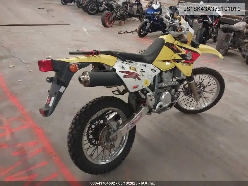 2007 Suzuki Dr-Z400 S VIN: JS1SK43A372101010 Lot: 41764592