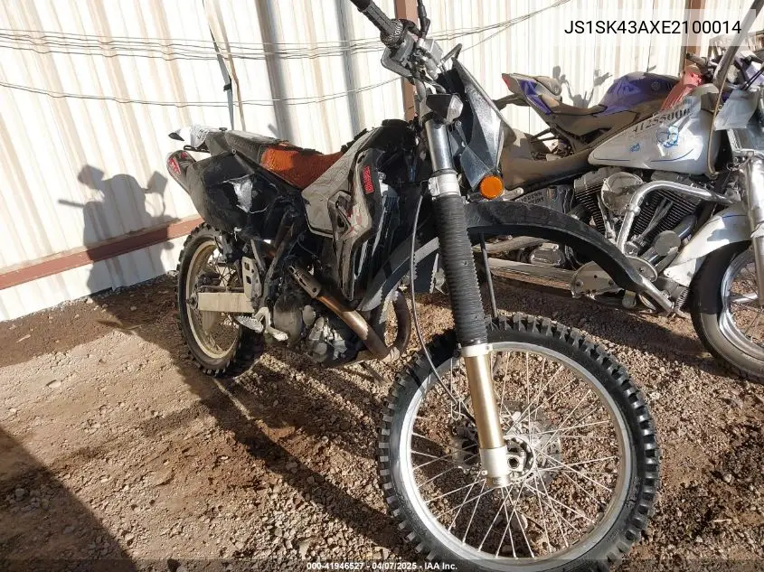 2014 Suzuki Dr-Z400 S VIN: JS1SK43AXE2100014 Lot: 41946527
