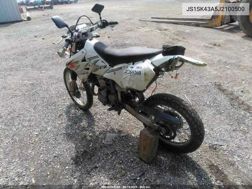 2018 Suzuki Dr-Z400 S VIN: JS1SK43A5J2100500 Lot: 42269260