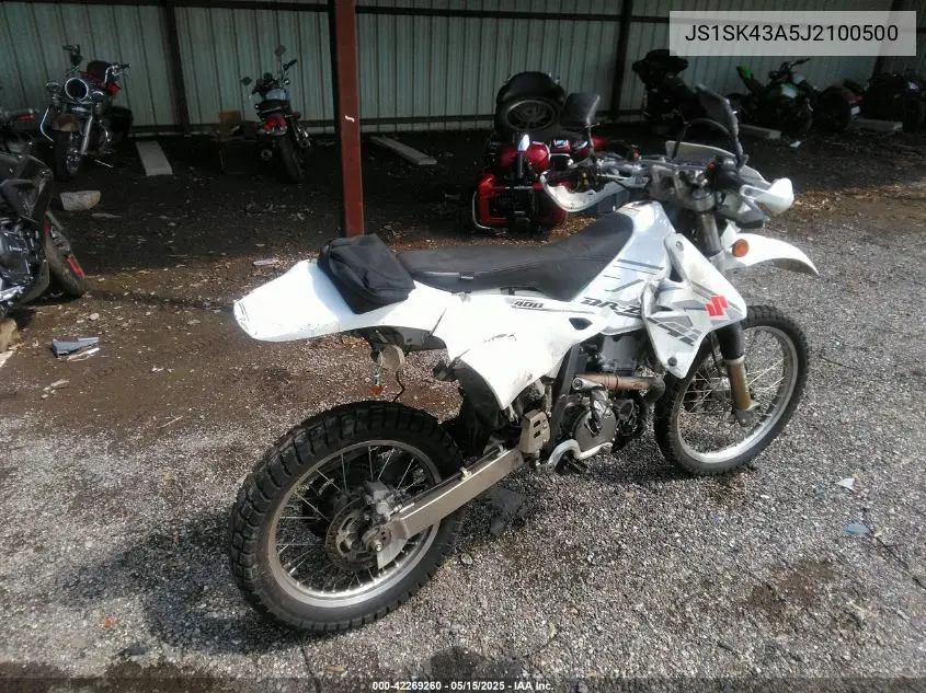2018 Suzuki Dr-Z400 S VIN: JS1SK43A5J2100500 Lot: 42269260
