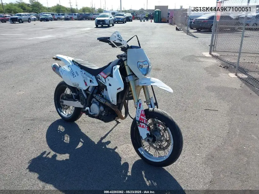 2019 Suzuki Dr-Z400 Sm VIN: JS1SK44A9K7100051 Lot: 42283362
