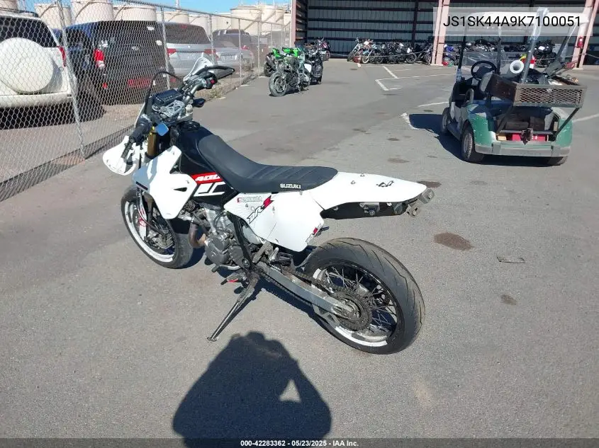 2019 Suzuki Dr-Z400 Sm VIN: JS1SK44A9K7100051 Lot: 42283362