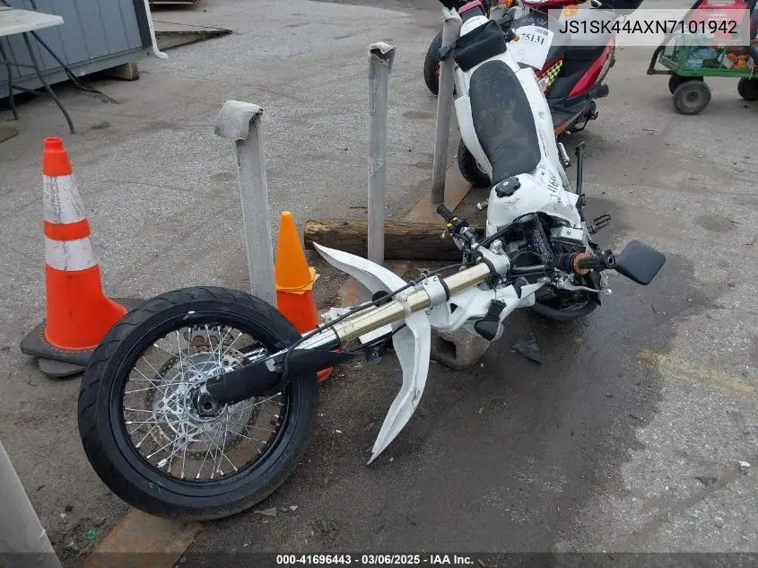 2022 Suzuki Dr-Z400 Sm VIN: JS1SK44AXN7101942 Lot: 41696443