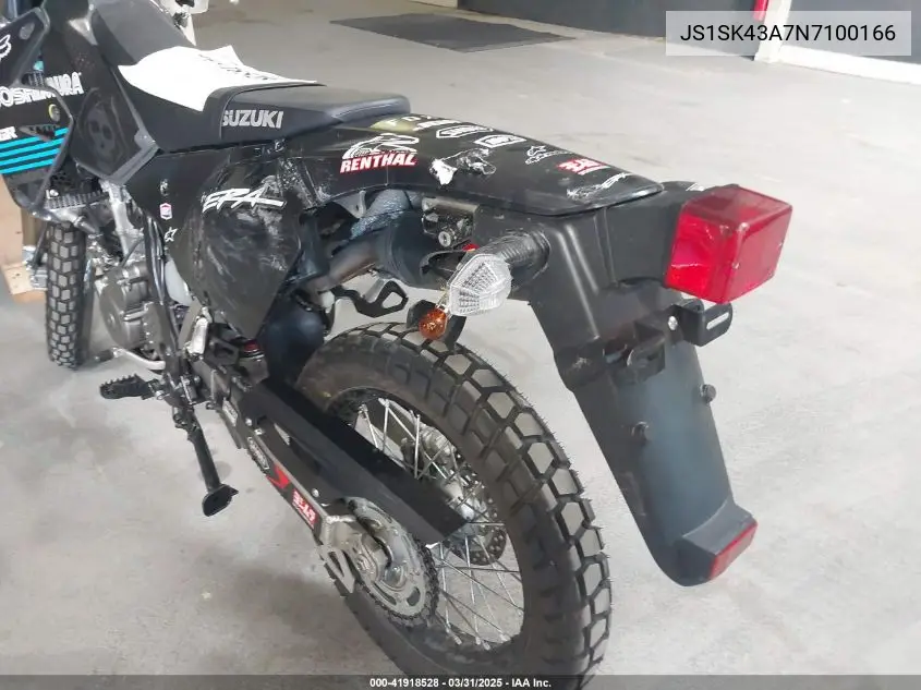 2022 Suzuki Dr-Z400 S VIN: JS1SK43A7N7100166 Lot: 41918528