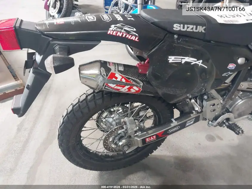 2022 Suzuki Dr-Z400 S VIN: JS1SK43A7N7100166 Lot: 41918528