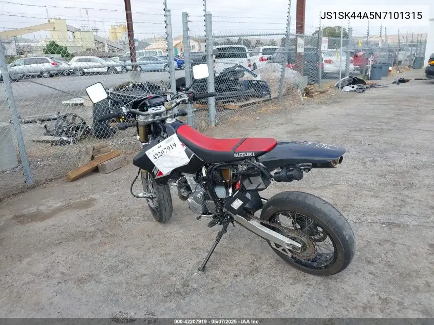 2022 Suzuki Dr-Z400 Sm VIN: JS1SK44A5N7101315 Lot: 42207919