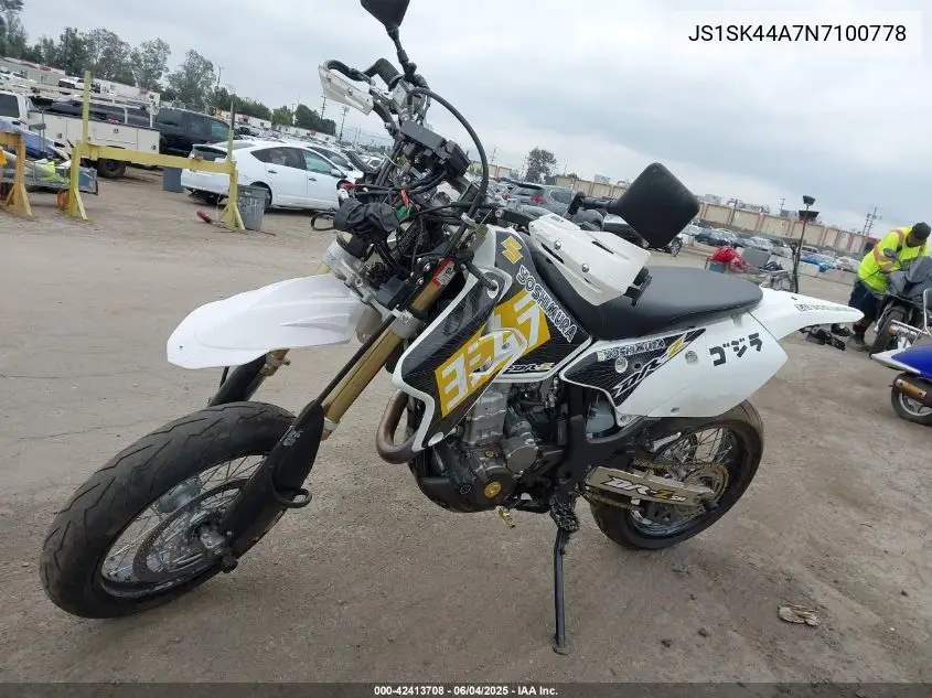 2022 Suzuki Dr-Z400 Sm VIN: JS1SK44A7N7100778 Lot: 42413708