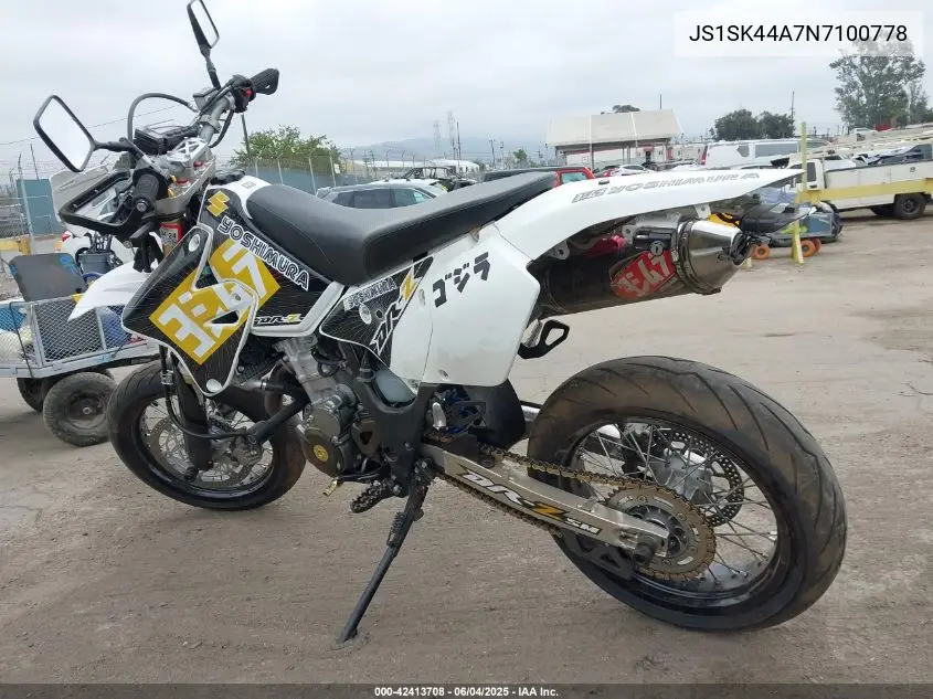 2022 Suzuki Dr-Z400 Sm VIN: JS1SK44A7N7100778 Lot: 42413708