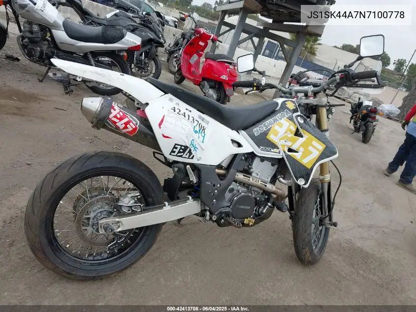 2022 Suzuki Dr-Z400 Sm VIN: JS1SK44A7N7100778 Lot: 42413708