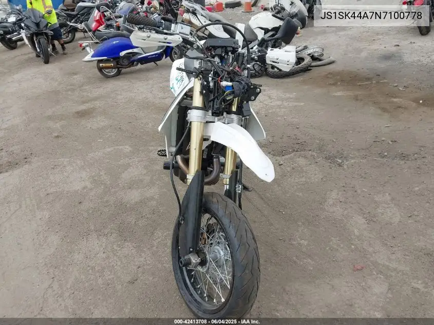 2022 Suzuki Dr-Z400 Sm VIN: JS1SK44A7N7100778 Lot: 42413708