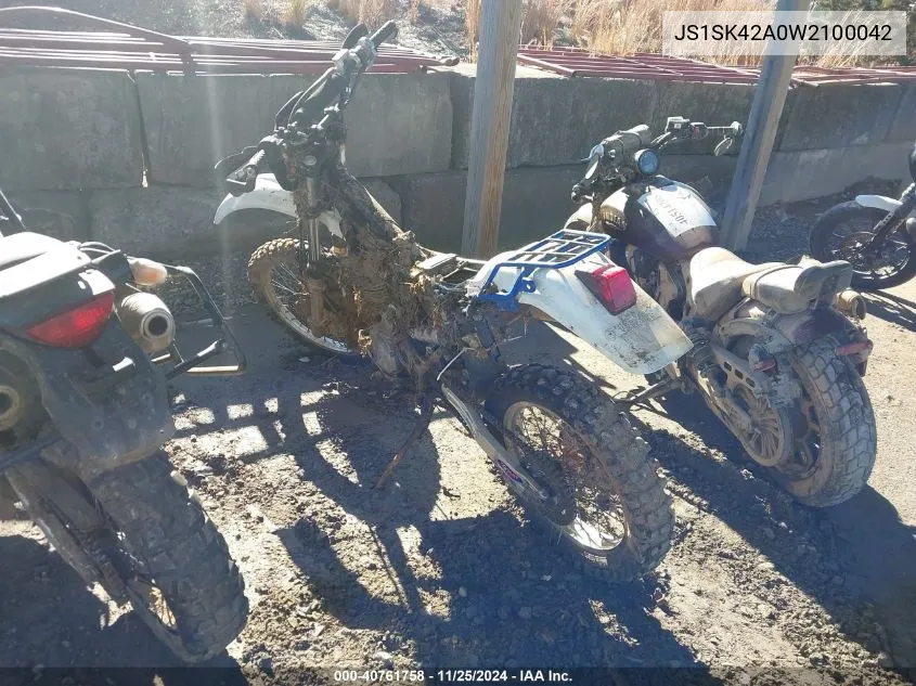 1998 Suzuki Dr350 Se VIN: JS1SK42A0W2100042 Lot: 40761758