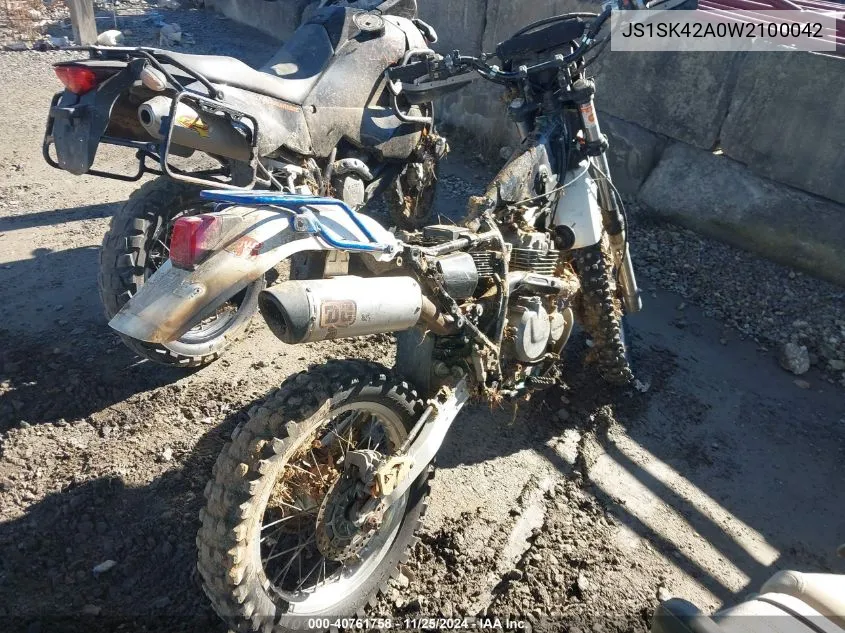 1998 Suzuki Dr350 Se VIN: JS1SK42A0W2100042 Lot: 40761758