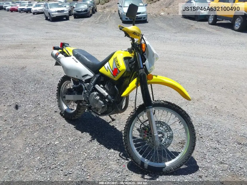 2003 Suzuki Dr650 Se VIN: JS1SP46A632100490 Lot: 42514631