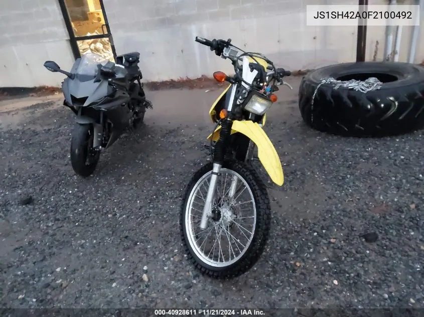 2015 Suzuki Dr200 S VIN: JS1SH42A0F2100492 Lot: 40928611