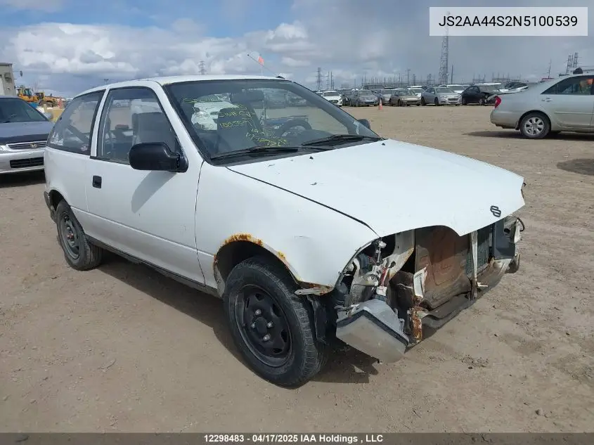 1992 Suzuki Swift Ga VIN: JS2AA44S2N5100539 Lot: 12298483