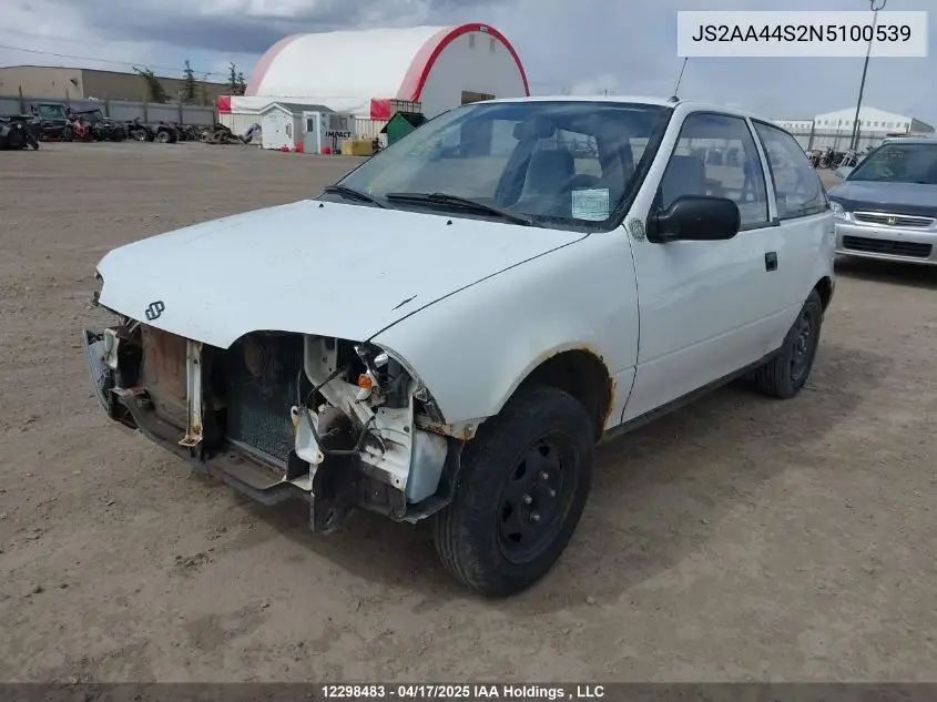 1992 Suzuki Swift Ga VIN: JS2AA44S2N5100539 Lot: 12298483
