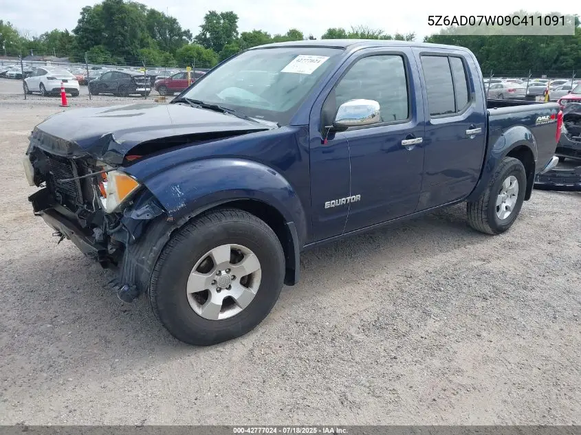 2009 Suzuki Equator Rmz-4 VIN: 5Z6AD07W09C411091 Lot: 42777024