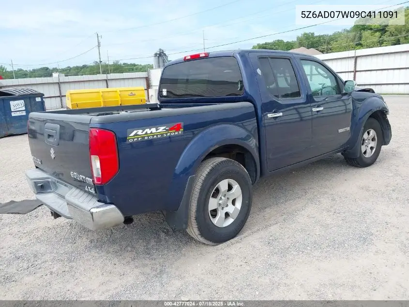 2009 Suzuki Equator Rmz-4 VIN: 5Z6AD07W09C411091 Lot: 42777024