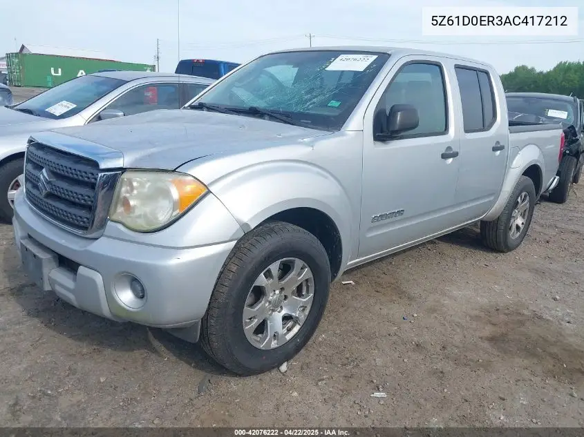 2010 Suzuki Equator Sport VIN: 5Z61D0ER3AC417212 Lot: 42076222