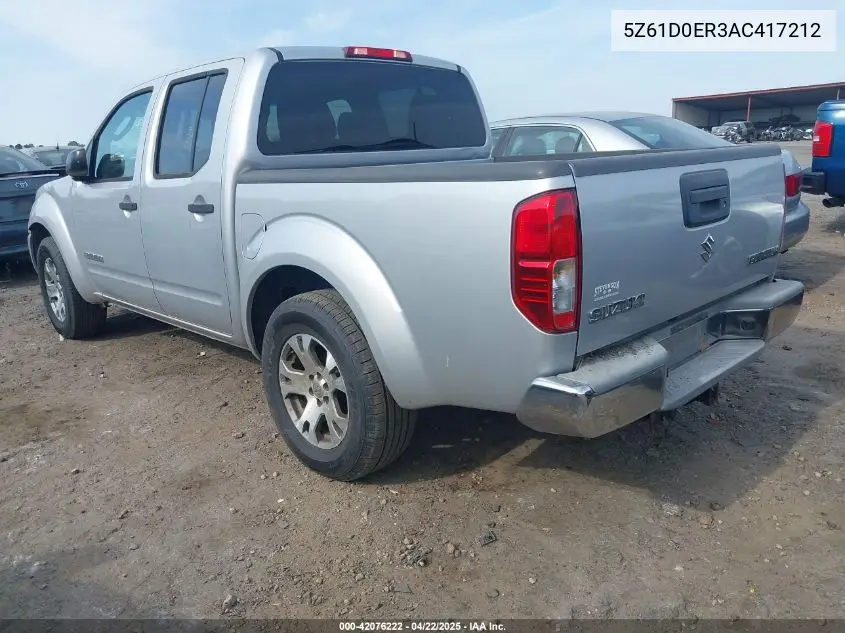2010 Suzuki Equator Sport VIN: 5Z61D0ER3AC417212 Lot: 42076222
