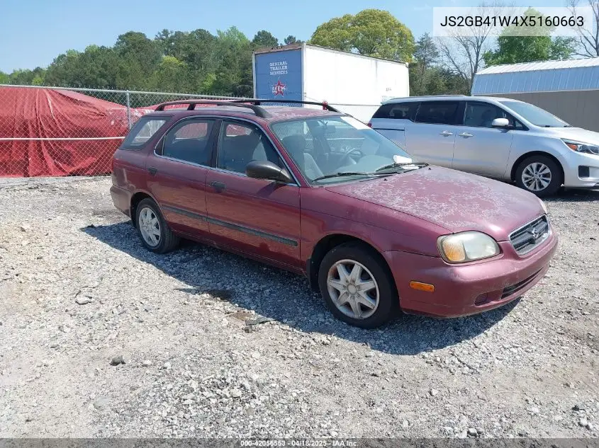 1999 Suzuki Esteem Gl 1.8/Glx 1.8/Glx+ 1.8 VIN: JS2GB41W4X5160663 Lot: 42056553