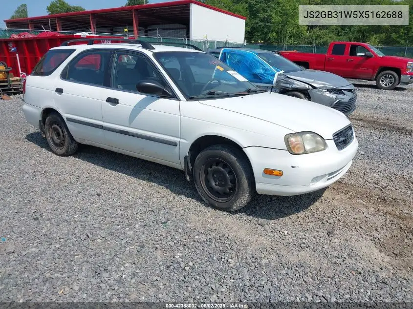 1999 Suzuki Esteem Gl/Glx/Glx+ VIN: JS2GB31W5X5162688 Lot: 42388032