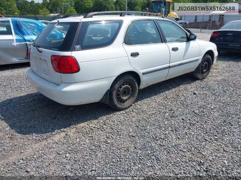 1999 Suzuki Esteem Gl/Glx/Glx+ VIN: JS2GB31W5X5162688 Lot: 42388032