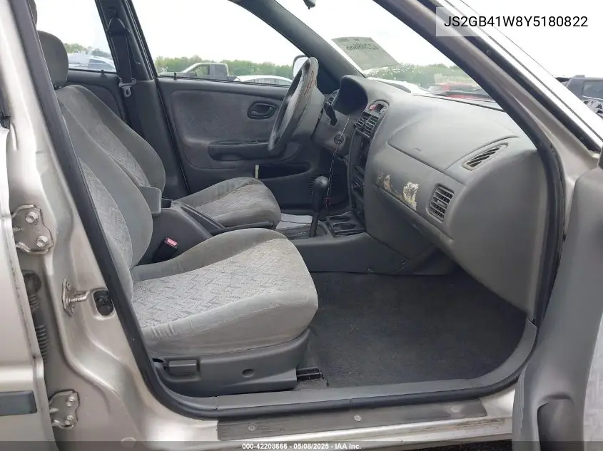 2000 Suzuki Esteem Gl/Glx/Glx+ VIN: JS2GB41W8Y5180822 Lot: 42208666