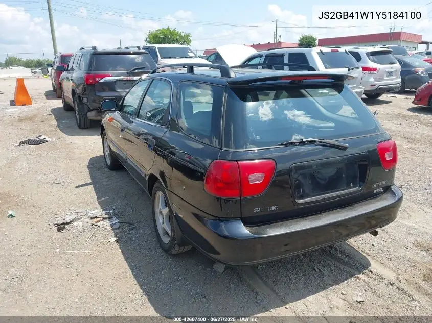 2000 Suzuki Esteem Gl/Glx/Glx+ VIN: JS2GB41W1Y5184100 Lot: 42607400