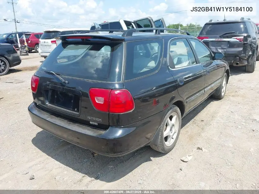 2000 Suzuki Esteem Gl/Glx/Glx+ VIN: JS2GB41W1Y5184100 Lot: 42607400