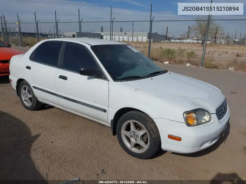 2001 Suzuki Esteem Gl/Glx/Glx Sport VIN: JS2GB41S515210894 Lot: 42234772