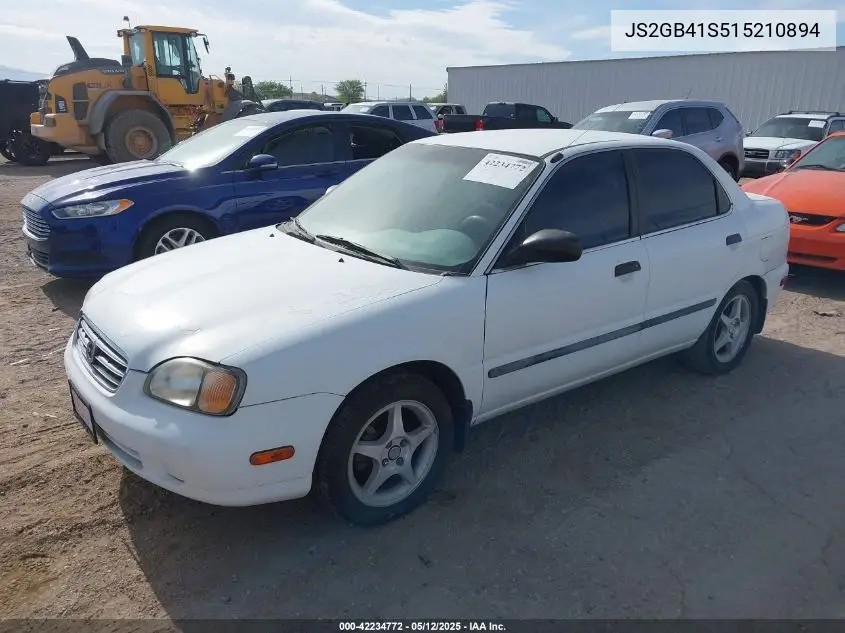 2001 Suzuki Esteem Gl/Glx/Glx Sport VIN: JS2GB41S515210894 Lot: 42234772