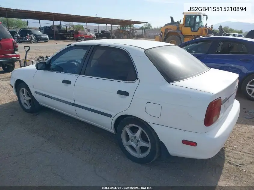 2001 Suzuki Esteem Gl/Glx/Glx Sport VIN: JS2GB41S515210894 Lot: 42234772