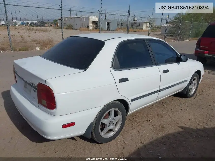 2001 Suzuki Esteem Gl/Glx/Glx Sport VIN: JS2GB41S515210894 Lot: 42234772