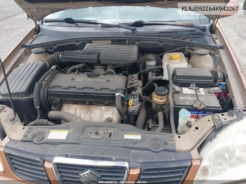 2004 Suzuki Forenza S VIN: KL5JD52Z64K943267 Lot: 42249733