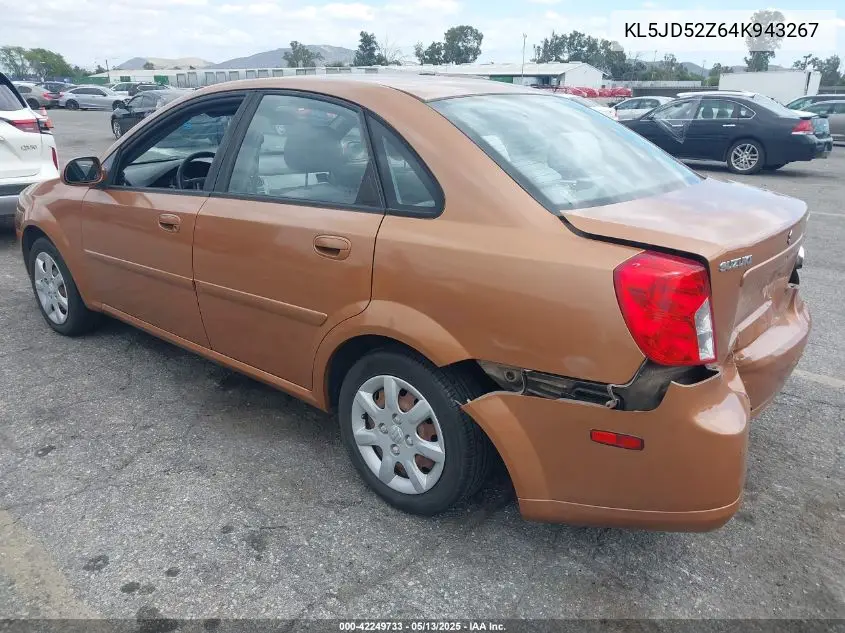 2004 Suzuki Forenza S VIN: KL5JD52Z64K943267 Lot: 42249733
