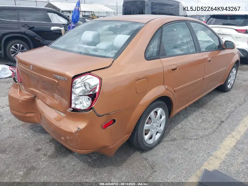 2004 Suzuki Forenza S VIN: KL5JD52Z64K943267 Lot: 42249733