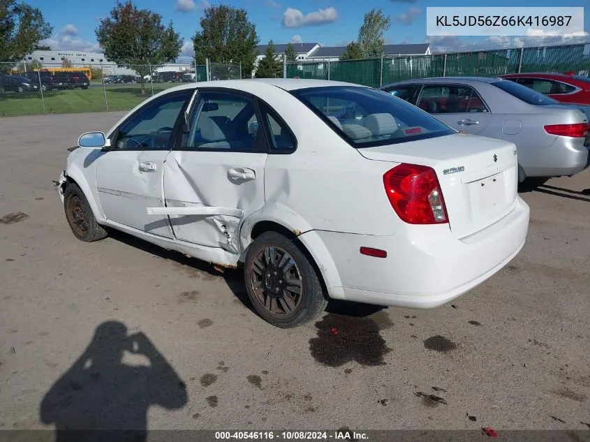 2006 Suzuki Forenza VIN: KL5JD56Z66K416987 Lot: 40546116