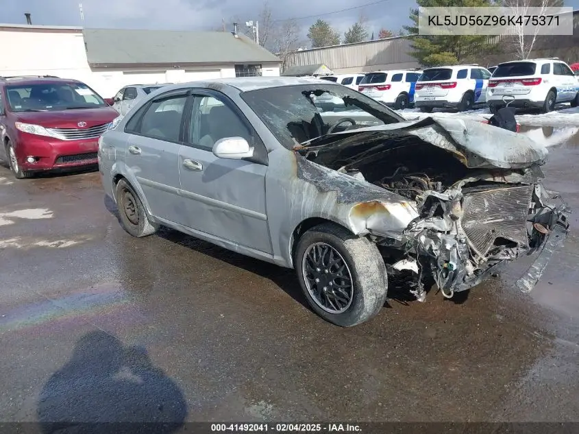 2006 Suzuki Forenza VIN: KL5JD56Z96K475371 Lot: 41492041