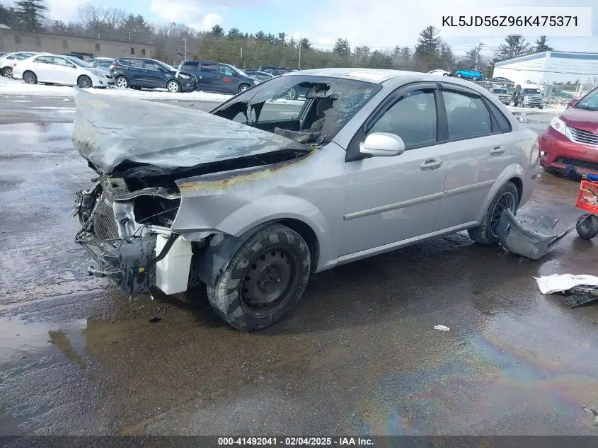 2006 Suzuki Forenza VIN: KL5JD56Z96K475371 Lot: 41492041